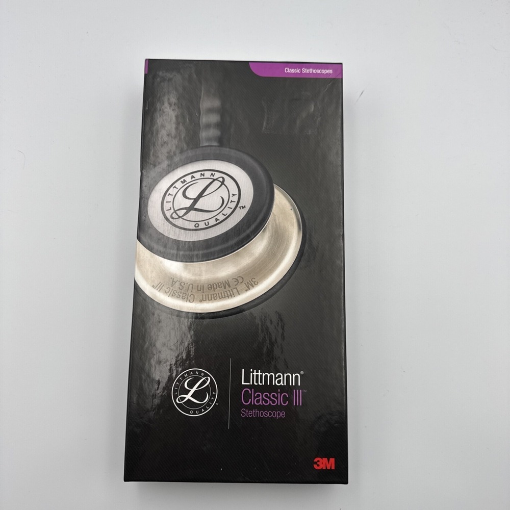 3M Littmann Classic III Black 27 inch Monitoring Stethoscope 5620 With Box